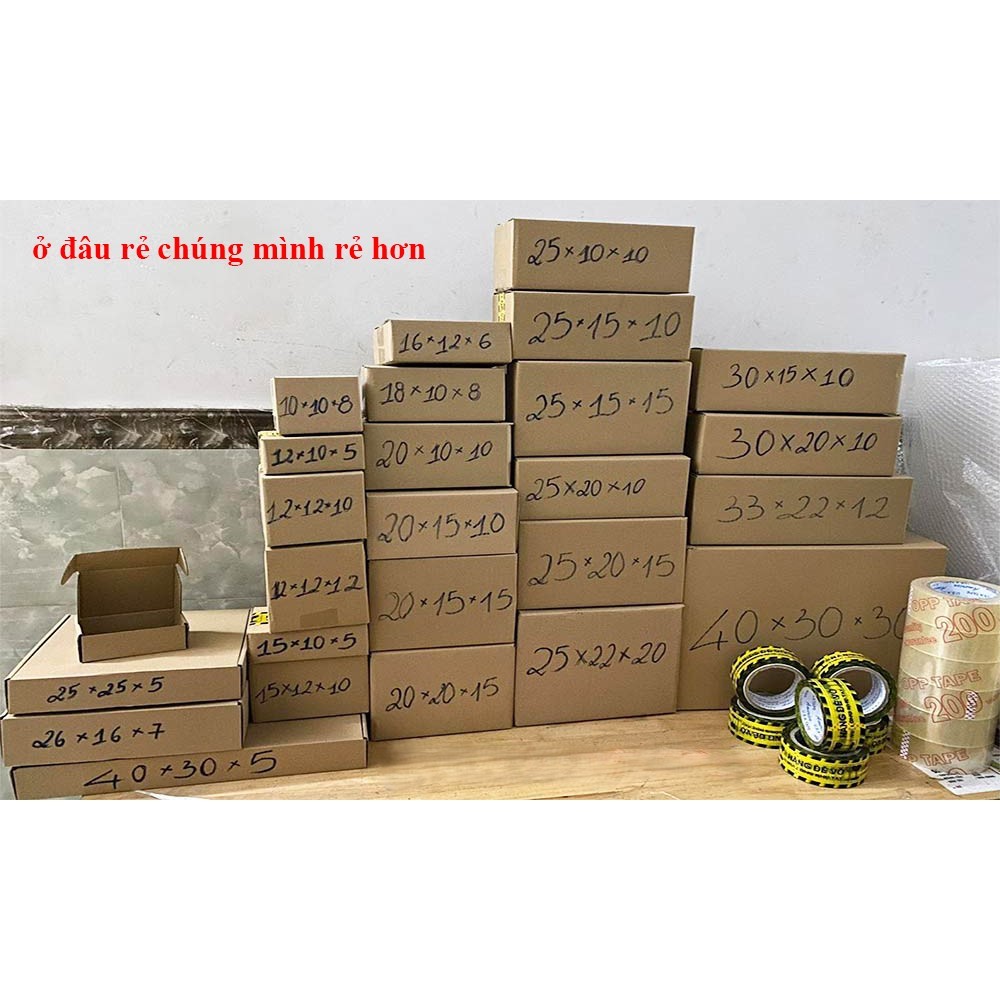 Hộp carton đóng hàng size vừa, hộp giấy thùng carton gói hàng tại Gumato