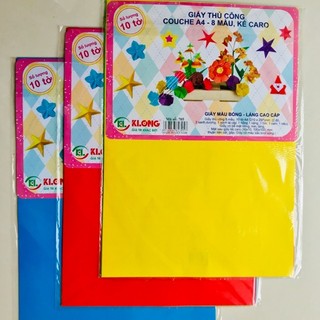 (Sale Khủng) set 10 tờ giấy thủ công khổ A4 dành cho học sinh