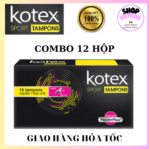 [THÙNG 12 HỘP] TAMPON KOTEX - hộp 16 ống