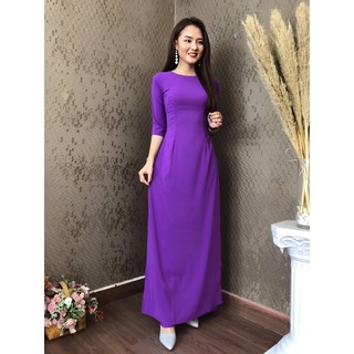  Áo dài truyền thống _áo dài cổ cao_áo dài cổ tròn các màu trơn đẹp