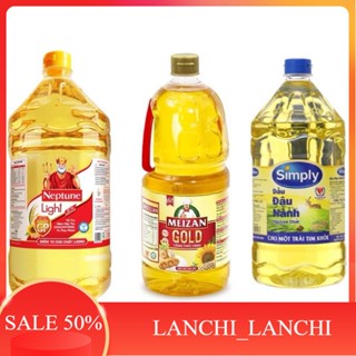 2L, 1L Dầu ăn Simply, Meizan, Cán Lân, NepTun Chuẩn Chất Lượng