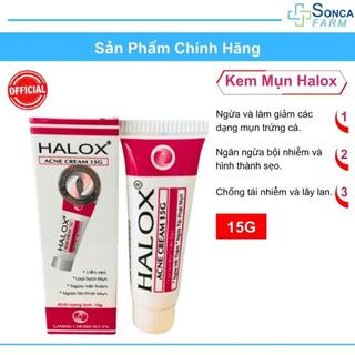 Kem Mụn Halox 15G Hỗ Trợ Giảm Mụn Trứng Cá, Mụn Viêm, Ngừa Thâm Mụn