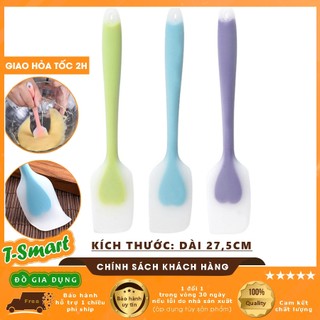  Phới Vét Bột Spatula Silicone Dài 27,5CM Làm Bánh Đa Năng Dạng Dẹt Mỏng Mềm An Toàn Tiện Lợi - Chịu Nhiệt Cao 