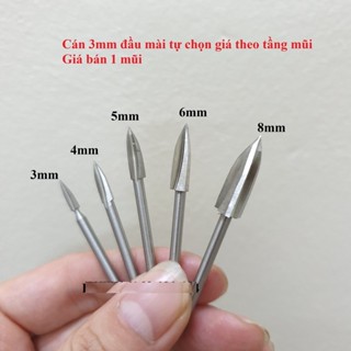 mũi lũa gỗ điêu khắc, chạm trổ mài khắc thép HSS hay mũi khắc tỉa gỗ 3 cạnh