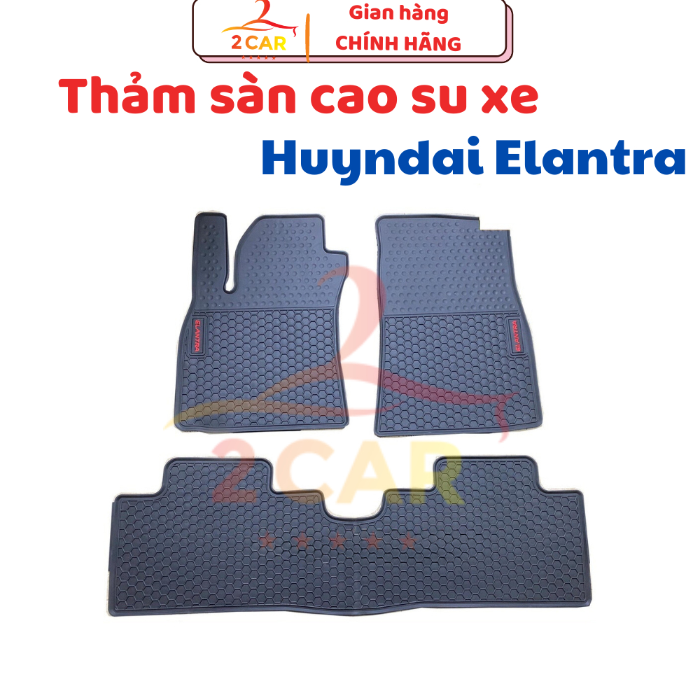 Thảm sàn, LÓT SÀN CAO SU xe Elantra 2016- 2024, 2025 (hàng cao cấp không mùi, dễ vệ sinh)