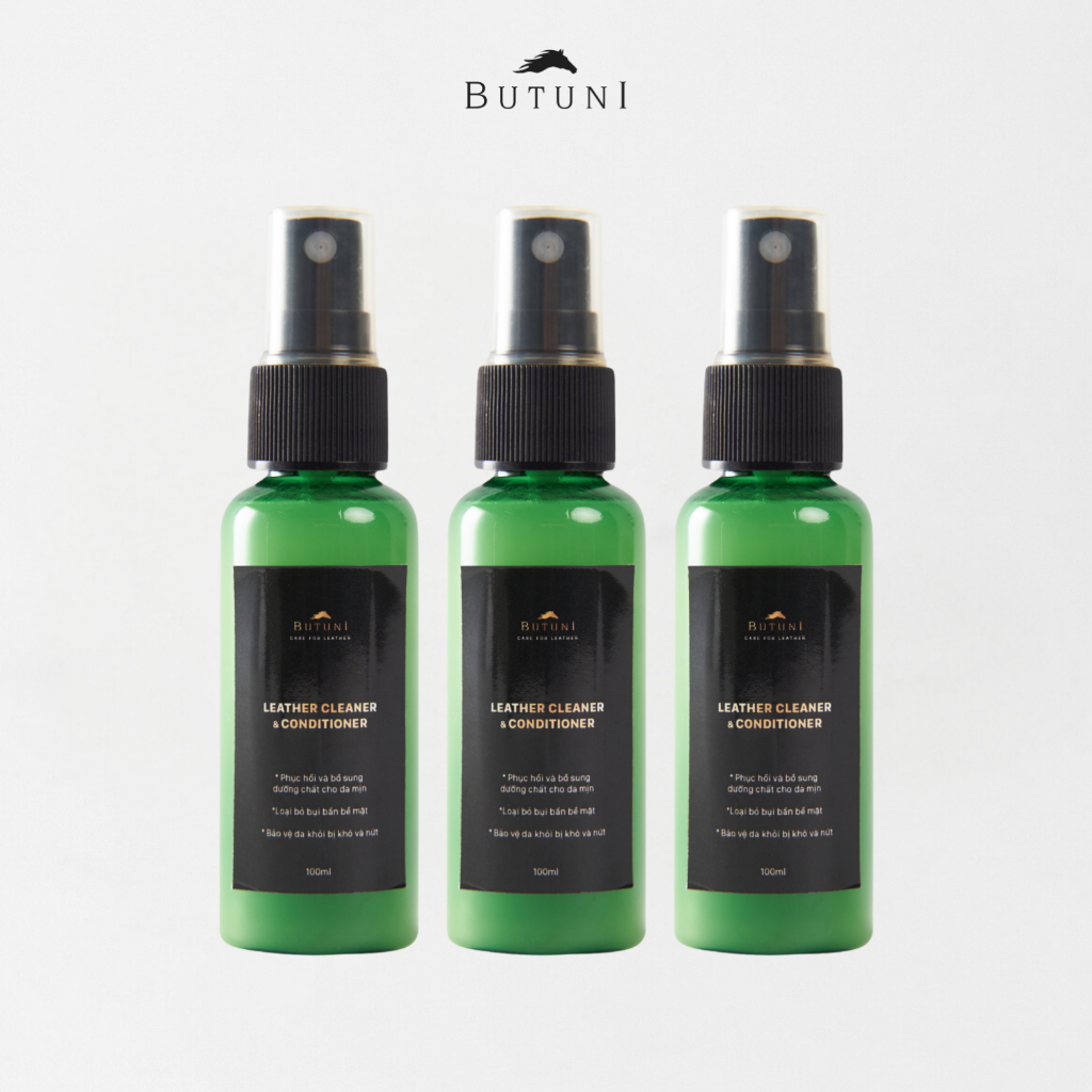 Xi Dưỡng Đồ Da Áo/Dép/Giày/Túi BUTUNI Leather Cleaner Giúp Mềm Da, Làm Sạch Da Hương Thơm Dễ Chịu