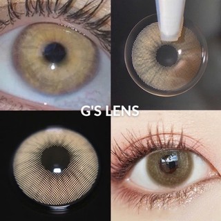 Kính áp tròng Gslens ST3034 BROWN nâu tây sáng không giãn lens cận 6 tháng G.DIA 14.0mm có độ (0-6)