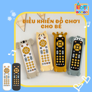 Đồ Chơi Mô Phỏng Điều Khiển Tivi, Baby TV Remote Nhiều Nút Bấm Âm Thanh Vui Nhộn Vỏ Silicon Mềm An Toàn Cho Bé