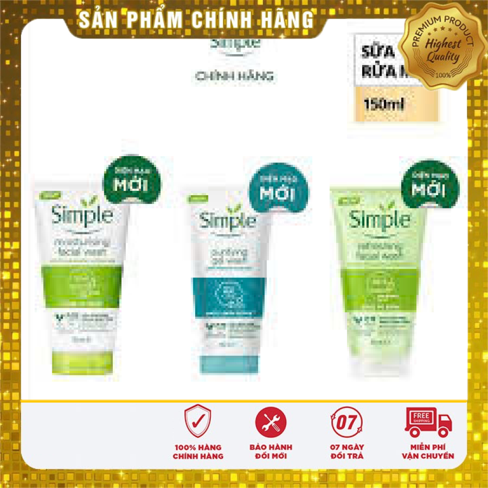 Sữa rửa mặt Simple 150ml  ( hàng chính hãng  )