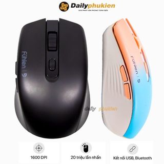 Chuột không dây bluetooth B07s Fuhlen - Silent switch click, DPI 1600 - Giảm ồn, siêu bền - Hàng chính hãng