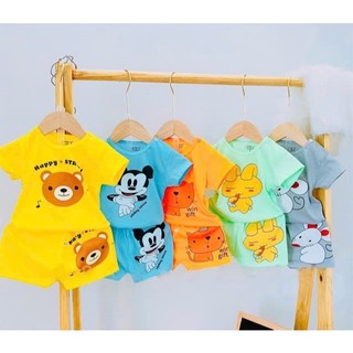 Combo 5 bộ cộc chuột, cộc tay bé trai, bé gái size 3-14kg...