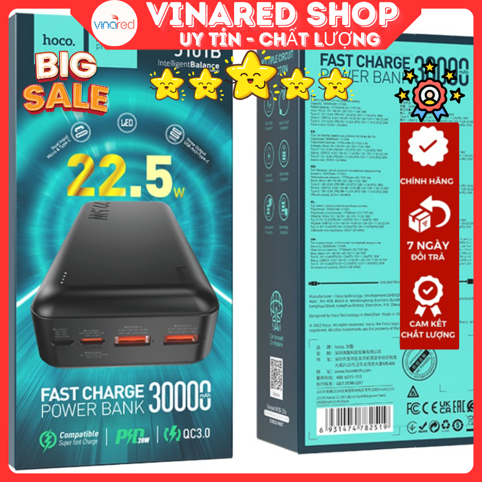 Pin dự phòng Hoco J101B 30000mah