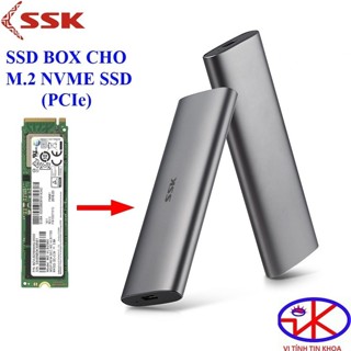 Hỏa tốc HCM-SSD Box chuyển M.2 NVMe SSD PCIe sang ổ cứng di động - SSK HE-C327 chuẩn Type-C và USB 3.0 - 10Gbps