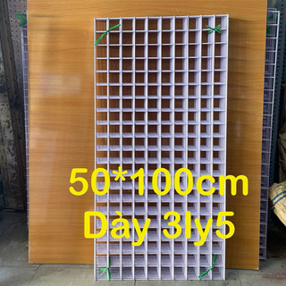 Lưới sắt ô vuông DÀY 3ly5 ô 5cm 50x100cm treo phụ kiện lưới derrco trang trí
