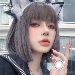 Kính áp tròng Gslens X453 GRAY xám tây sáng giãn nhẹ lens cận 6 tháng G.DIA 14.2mm có độ (0-6)