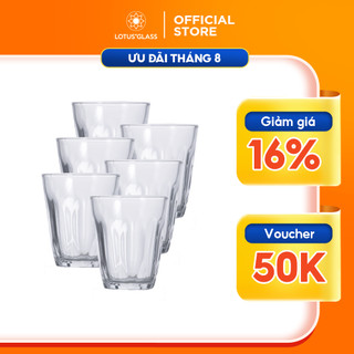 Bộ 6 cốc uống cafe thủy tinh cao cấp lotus glass vtc412 cốc uống cà phê 210ml hình dáng độc đáo, đẹp mắt