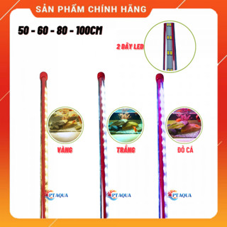 Đèn LED Bể Cá 2 Dãy LED Sáng Đẹp Dành Cho Cá Cảnh Kích Lên Màu Cá Kích thước từ 50cm - 100cm