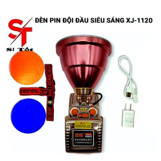 Đèn Pin Đội Đầu Siêu Sáng XJ-1120 Chất Liệu Hợp Kim Nhôm Siêu Bền, Ánh Sáng Tỏa Chiếu Xa Đến 500M, Pin Trâu 8-10H