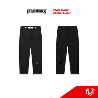 Quần Dài Pants Unisex URBAN MONKEY " Trousers Pants Black 2.0 " Chất Liệu Khaki Cao Cấp Phối Màu Đen