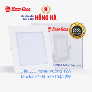   RẠNG ĐÔNG  Đèn LED Panel Vuông 12W Model: PN04 160x160 12W. 110x110 9W ánh sáng trắng 