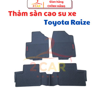 Thảm sàn, Thảm lót sàn xe Toyota RAIZE 2021- 2022- 2023-2024 cao su đúc, vân tổ ong, không mùi, MẪU NISSIN