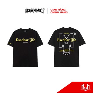 Áo Thun T-Shirt Unisex URBAN MONKEY " Escobar Tee Black " Chất Liệu Cotton In Cán Lụa Phối Màu Đen