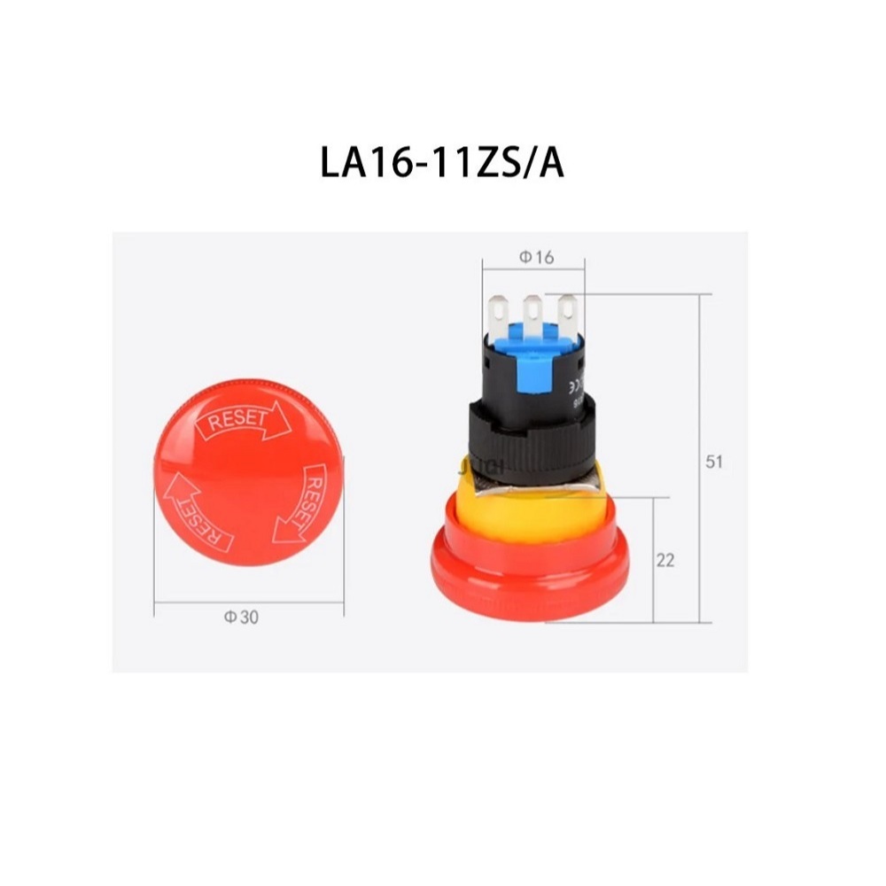 Nút nhấn khẩn cấp (emergency stop button), công tắc ngưng khẩn cấp
