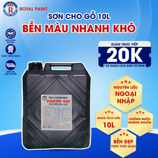 Sơn gỗ, sơn mài dầu gỗ hoàng gia, sơn ta chất lượng cao, chống nước, kháng vi khuẩn - sơn cho gỗ 10l