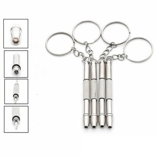 Móc khóa tua vít mini 3in1 sửa mắt kính, đồng hồ, điện thoại, máy tính, đồ gia dụng, tuốc nơ tô vít nhỏ mini đa năng