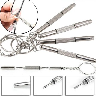 Móc khóa tua vít mini 3in1 sửa mắt kính, đồng hồ, điện thoại, máy tính, đồ gia dụng, tuốc nơ tô vít nhỏ mini đa năng