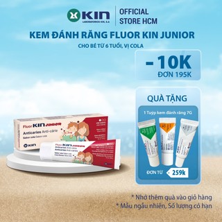 Kem đánh răng fluor kin junior hương cola cho trẻ từ 6-12 tuổi 75ml
