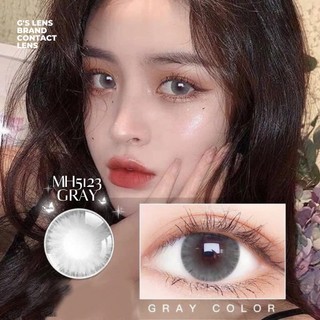 Kính áp tròng Gslens MH5123 GRAY xám tây vân xước giãn vừa lens cận 6 tháng G.DIA 14.5mm có độ (0-6)