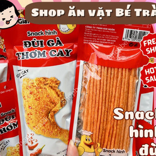 Snack hình đùi gà thơm cay, đồ ăn vặt cổng trường