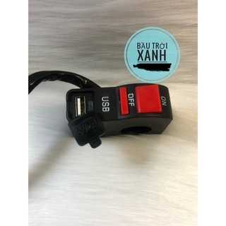 Cùm công tắc on/off gắn ghi đông có ổ cắm USB