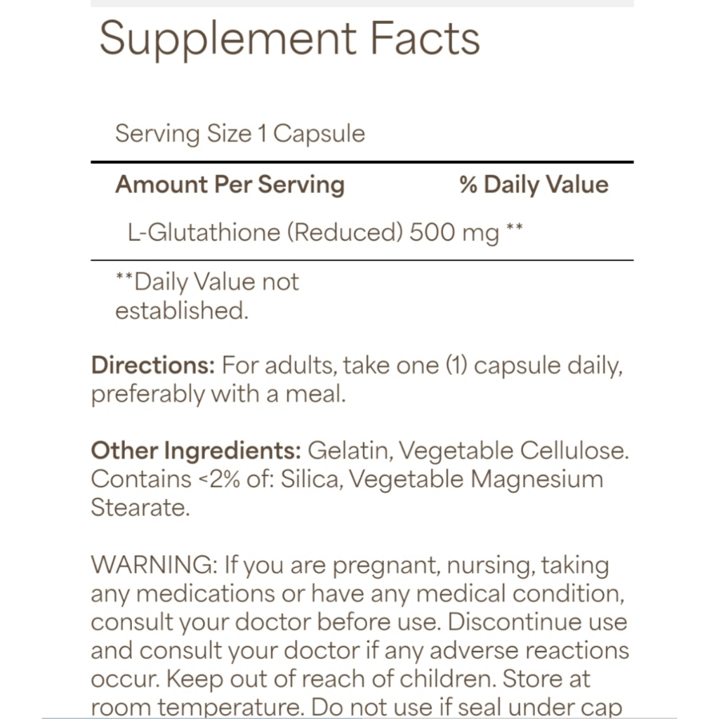 (Bill Hãng) Viên uống làm trắng da L-GLUTATHIONE 500mg Puritain'sPride