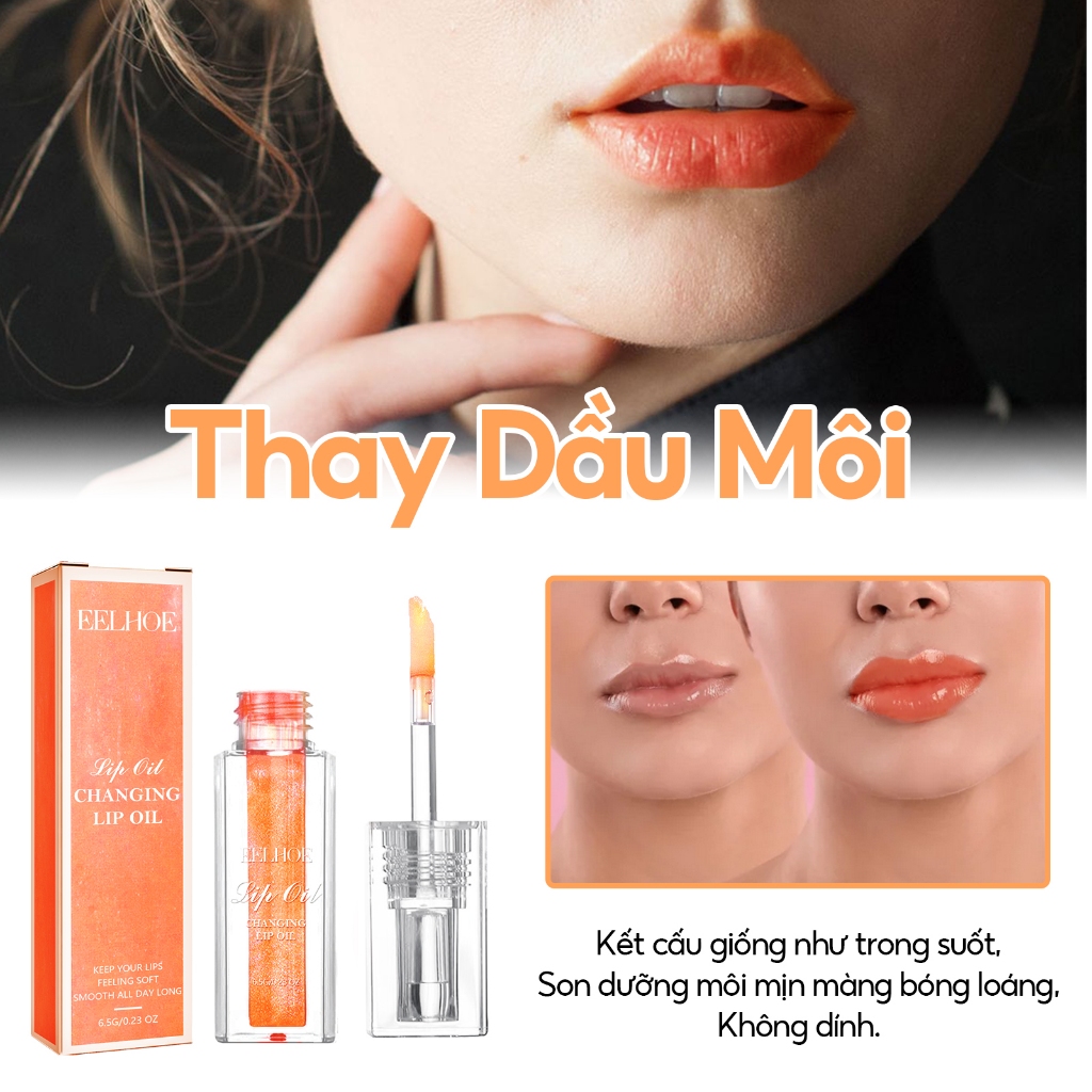 Dầu dưỡng môi EELHOE thay đổi màu tự nhiên loại bỏ tế bào chết làm mềm mịn môi tăng độ đàn hồi 6.5g