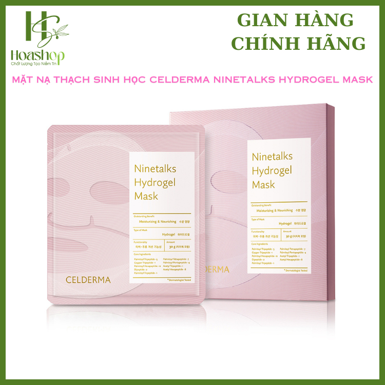 Mặt nạ thạch sinh học Celderma Ninetalks Hydrogel Mask