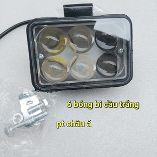 Đèn led Runlai 6 bóng, đèn phá sương, trợ sáng hình chữ nhật siêu sáng