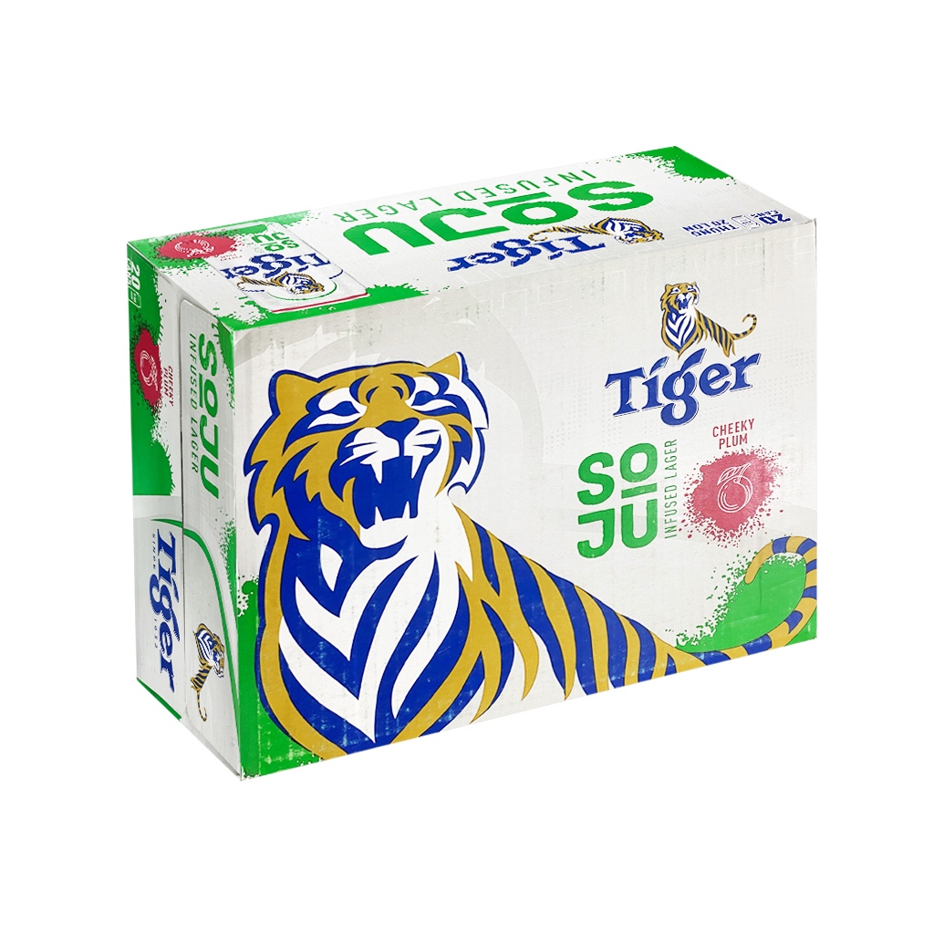 Bia TIGER soju cheeky plum vị mận lon 330ml