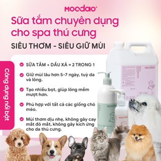 Sữa tắm chuyên dụng spa chó mèo Moodao gội xả 2in1 siêu thơm siêu giữ mùi