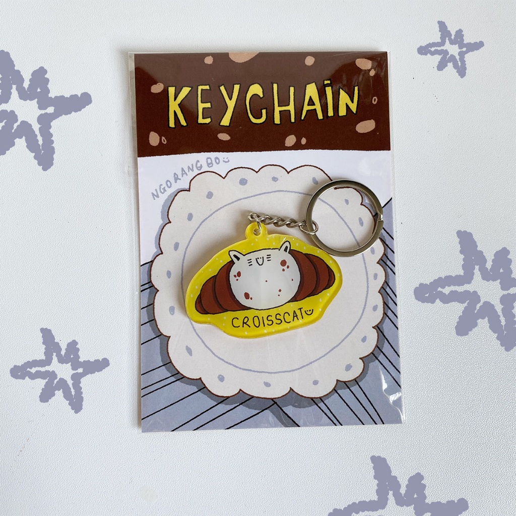 Keychain - Móc khóa Bánh Croisscat - Ngorangbo.artwork