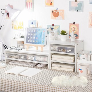 ⭐⭐⭐ COMBO 🎗️ KỆ ĐỂ MÁY TÍNH 2 TẦNG kèm KỆ SÁCH ĐỂ BÀN 🌈 LẮP GHÉP