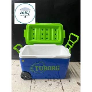 THÙNG ĐÁ 60 LÍT CÓ BÁNH XE TAY KÉO NHỰA DUY TÂN CHÍNH HÃNG