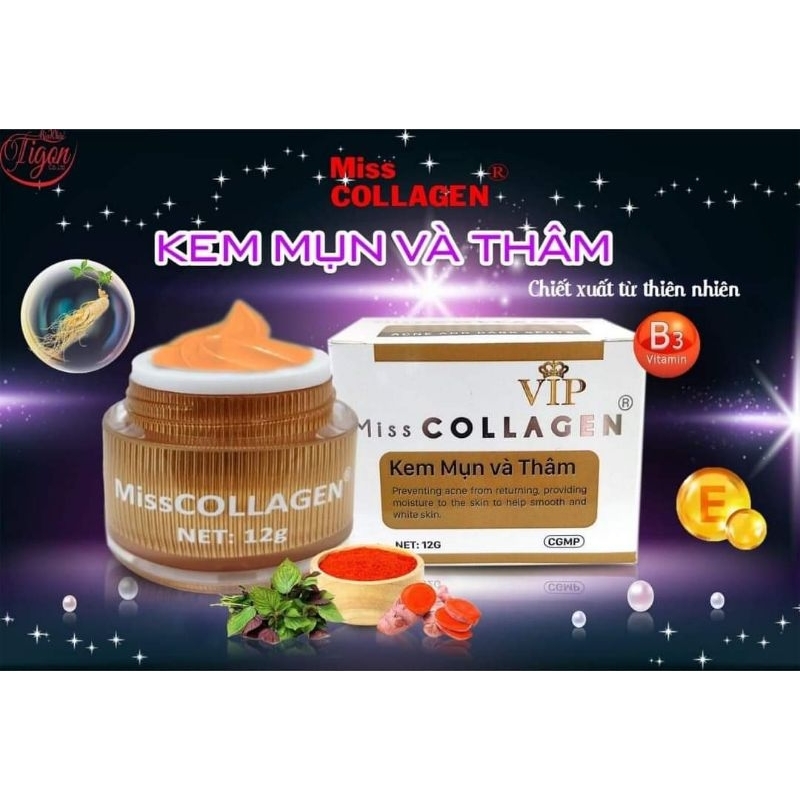 kem mụn thâm miss collagen 12g