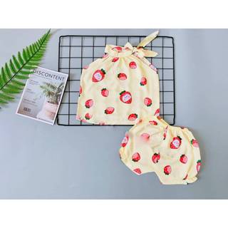 Bộ yếm bé gái cao cấp, chất lanh lụa size 5-20kg...
