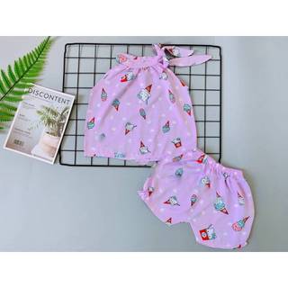 Bộ yếm bé gái cao cấp, chất lanh lụa size 5-20kg...