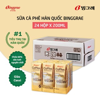  Thùng Sữa Cà Phê Hàn Quốc Binggrae Coffee Milk  200ml x 24 hộp  