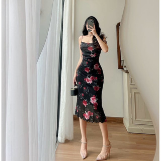 (Sẵn đủ màu) Đầm Đuôi Cá 2 Dây Hàng Thiết Kế