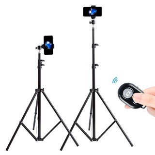 Điện thoại di động Live Stand Tripod Selfie Stick Cao 2M với điều khiển từ xa,Clip điện thoại