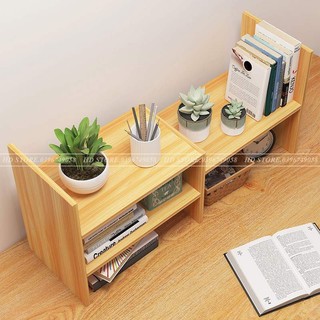⚡COMBO KỆ ĐA NĂNG MẪU MỚI 03 - KỆ MÁY TÍNH ĐỂ BÀN LÀM VIỆC 💝 DECOR - LẮP GHÉP 💝 MÀU VÂN GỖ 🌈